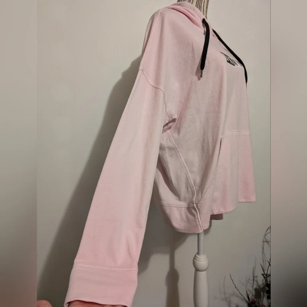 DKNY Hoodie Women's large pink Long sleeve kangaroo pockets nwt - Picture 6 of 16